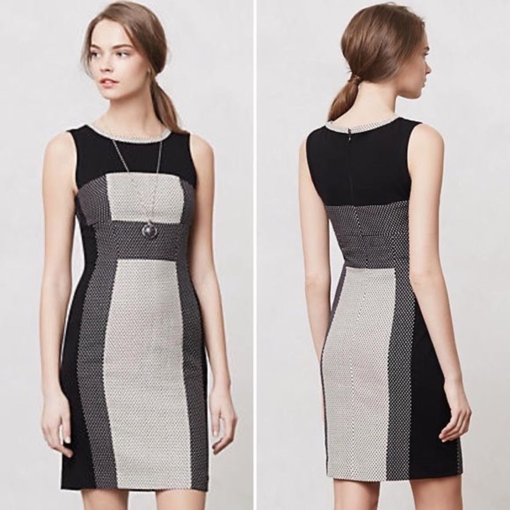 Channeled Dots Column Dress